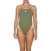 Arena Womens Team Stripe Superfly Back MaxLife One Piece Swimsuit