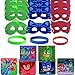 24 PJ Masks Party Favor Stickers, 12 Hero Masks & Wristbands