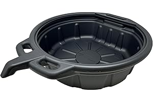 ValvoMax 16L Oil Drain Pan for Changing Oil - Large 4 Gallon (17 Quarts) Capacity with Pour Spout & Anti-Splash Lip, Heavy Du