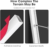 Flow fire White Cable Trunking 30x15mm 4M Self Adhesive Kit 10x L400mm view 2