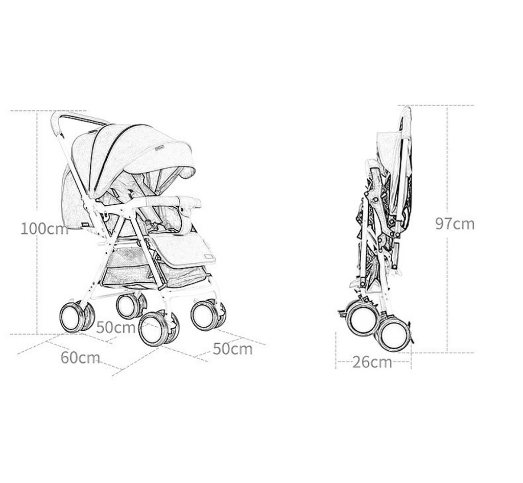 全品送料無料 ベビーキャリッジ 折りたたみ自転車ベビーキャリー ポータブルベビーベビーカー 1ヶ月から4歳までのベビーカーのトロリー 子供の歩行車 色 B07dvjrqf5 D