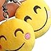 Encheng 32 Pack Emoji Party Favors Emoji Plush Keychain Emoji Party Decorations Supplies Birthday Favors, Small Emoji Keychain for Luggage Backpack Bags & Party Decoration,Car Key Ring Pendant