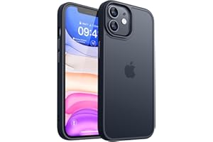 CANSHN Matte Designed for iPhone 11 Case [Square Edges] [Silky Smooth Touch] [Military Grade Drop Protection] Translucent Hard Back Shockproof Protective Phone Case for iPhone 11 6.1 inch - Black