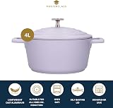 MasterClass Medium Casserole Dish with Lid 4 Litre Lavender Induction Oven view 3