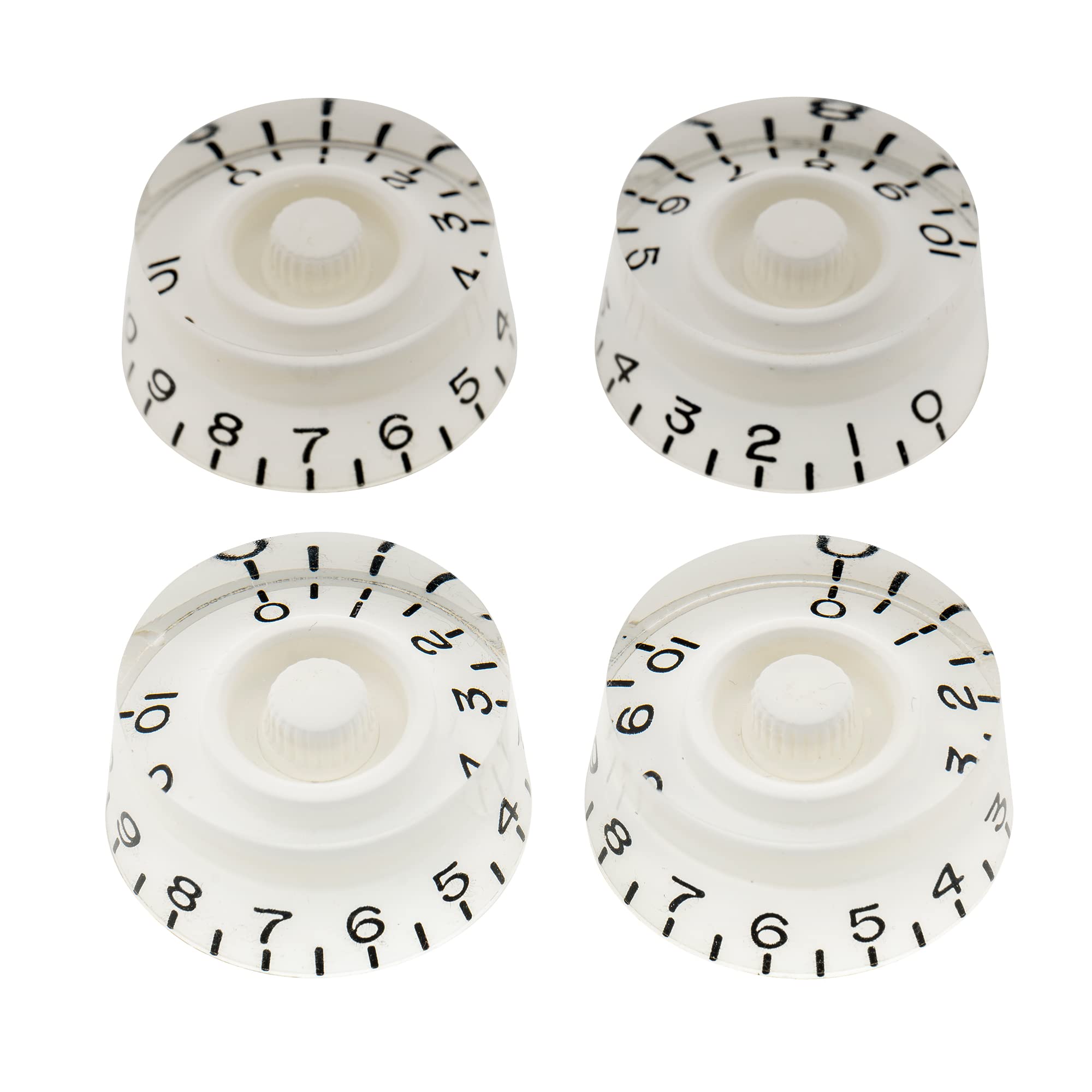 Musiclily Pro Left Handed Imperial Inch LP Guitar Speed Control Knobs for USA Les Paul Electric Guitar, White (Set of 4)