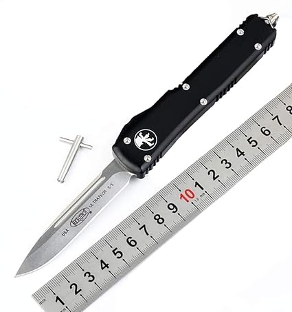 microtech OEM Outdoor Titan Aluminium Flipper Teleskop Messer Taschenmesser Stahl Klinge Klappmesser 7CR17 Überlebensmesser s