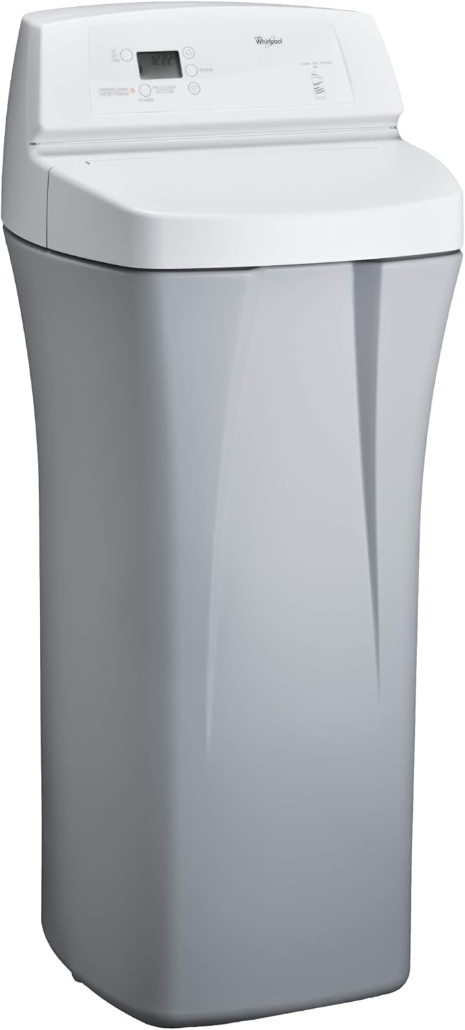 Whirlpool WHES30E 30, 000 Grain Softener | Salt & Water Saving Technology | NSF Certified | Automatic Whole House Soft Water Regeneration, 0.75 inches, Off-White - - 