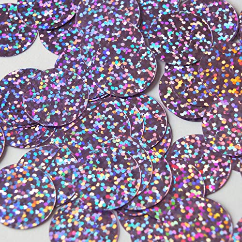 Round Flat Sequin 20mm Center Hole Light Lavender Hologram Glitter Sparkle. Couture Paillettes. Made in USA