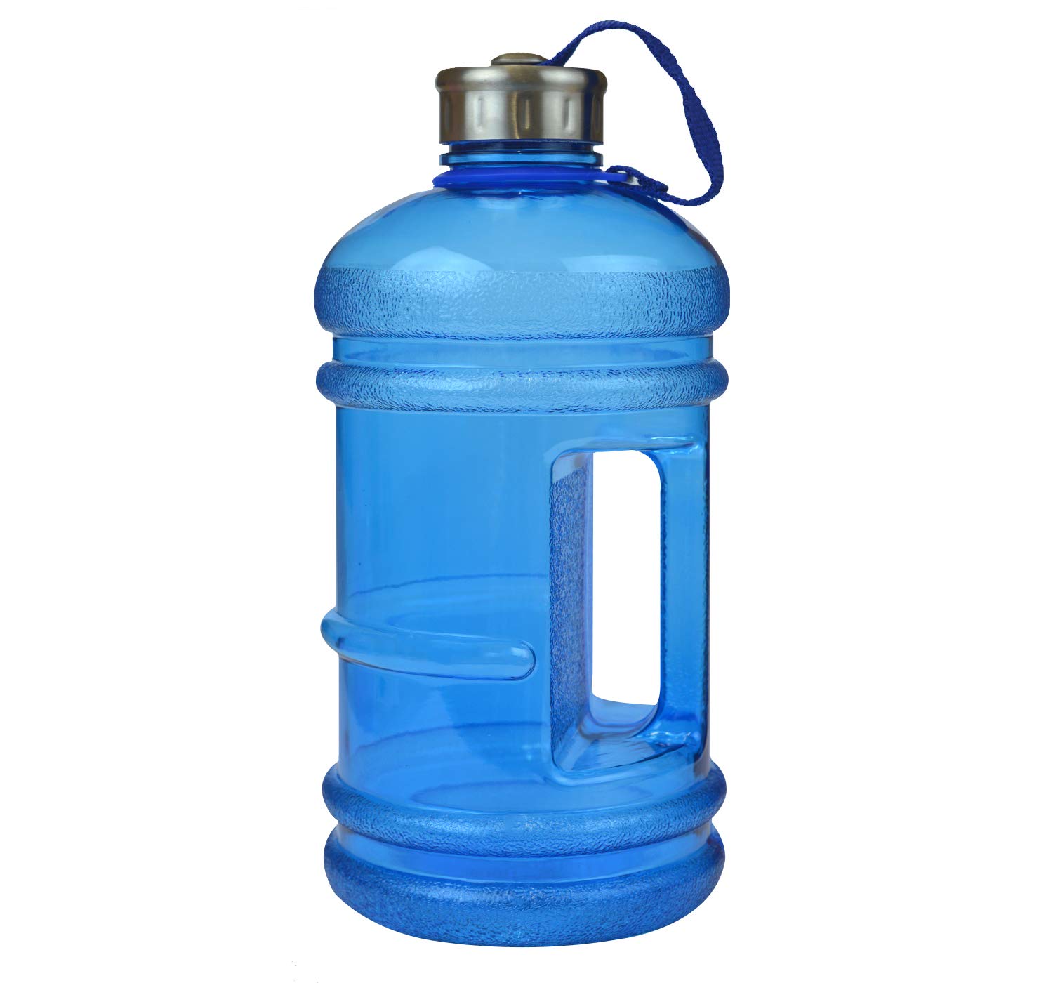 Large 2.2L Sports Water Bottle with Easy Carry Handle - Gym Bottle, Reusable Plastic