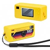 Silicone Case for Kodak CHARMERA Millennium Keychain Mini Digicam Blind Box | Soft Keychain Camera Sleeve, Precise Cutouts, Case-On Charging &amp; SD Card Access, For Collectors &amp; Daily Carry, Yellow