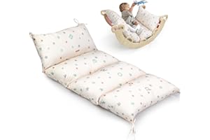 BlueWood Cushion for Climbing Arch, Montessori Philosophy Soft and Non-Slip Pillow for Kids, Pikler Cushion for Reading, Playing, Games, Parties (Pearl)