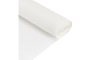 MECCANIXITY Crepe Paper Roll 6.9ft Long 20 Inch Wide for Wedding Ceremony Various Large Festivals Decoration, White