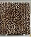 Ambesonne Leopard Print Shower Curtain, Skin Pattern of a Wild Savannah Animal Powerful Panther Big Cat, Cloth Fabric Bathroom Decor Set with Hooks, 69