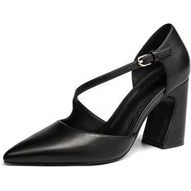 amazon prime ladies dress shoes Amazon.com | Women's Oxford Shoes Flat Slip Resistant Dress Shoes Wingtip Perforated Lace Up Low Heel Casual Work Office Dressy Business Shoes Black US 6