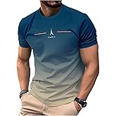 SOLY HUX Men's Ombre T Shirt Graphic Tees Crewneck Short Sleeve Casual Summer Tops