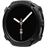Spigen Rugged Armor Designed for Samsung Galaxy Watch 8 44mm Case Durable TPU Cover (2025) - Matte Black