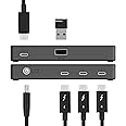 SABRENT Thunderbolt 4 Hub, 60W Charging USB-C Dock for Laptops, 3X TB4 + 1x USB-A, Supports Dual 4K@60Hz or 8K@60Hz Display, Certified TB4 Cable, macOS/Windows Compatible (HB-TBT4)