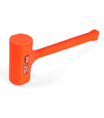 Neiko 02846A 1 LB Dead Blow Hammer, Neon Orange I Unibody