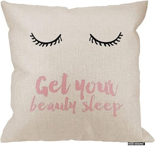 Amazon Com Hgod Designs Beauty Sleep Pink Throw Pillow Cover