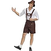 frawirshau Men's Bavarian Costume Adult Oktoberfest Outfit German Costumes Beer Festival Costume