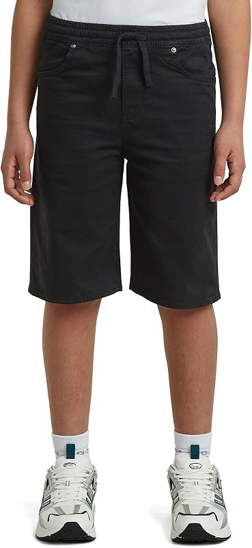 Jeans Knit pvt Ltd Dakota Pull On Shorts - Pantalones Cortos, Color Negro (Dk Black D29706-01-6484), 10 años para niño