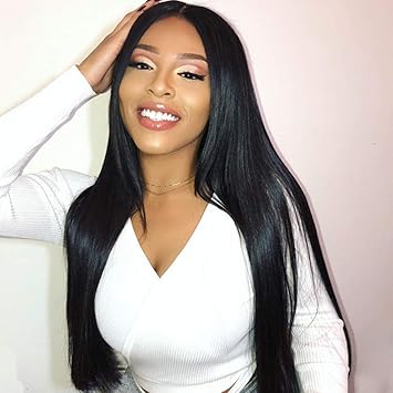 Amazon Com Straight Lace Front Human Hair Wigs Brazilian Human