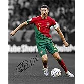 Ikonic Fotohaus Cristiano Ronaldo Soccer Goat Signed Photo Autograph Print Wall Art Home Decor