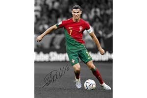 Ikonic Fotohaus Cristiano Ronaldo Soccer Goat Signed Photo Autograph Print Wall Art Home Decor