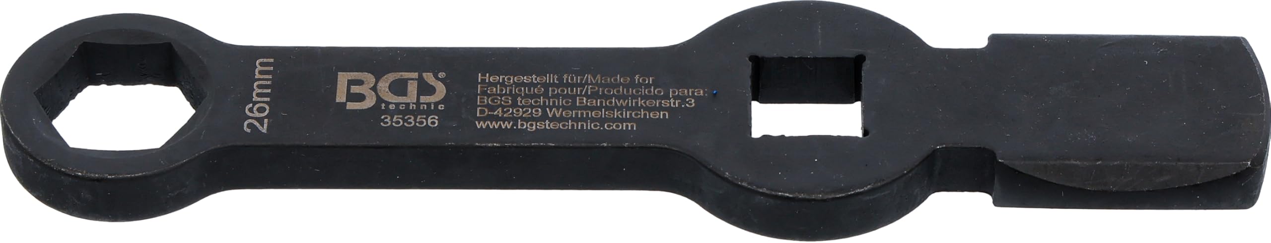 BGS 35356 | Slogging Ring Spanner | Hexagon | with 2 Striking Faces | 26 mm