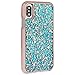 Case-Mate iPhone X Case - Karat Turquoise - Rose Gold Elements - Slim Protective Design for Apple iPhone 10 - Turquoise