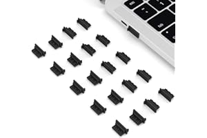 WXZRLIU 20 Pcs USB A Type Female Port Cover Caps - Silicone USB Port Plugs Dust Cover,Protect USB Ports from Dust and Oxidation, Compatible with USB Type A Female Interface, Easy to Install（Black）