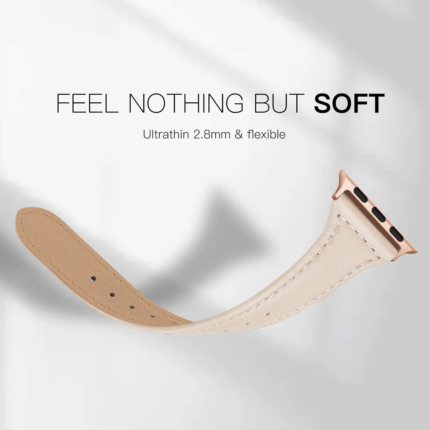 PARMPH Leather Band Compatible for iWatch 38mm 40mm 41mm 42mm(Series 10) - Image 5