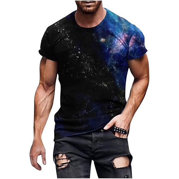 Mens 3D Printed Graphics Novelty Casual Short Sleeve T
