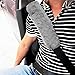 ZONETECH Car Soft Faux Sheepskin Seat Belt Comfortable Shoulder Pad (Gray 2 Pack)