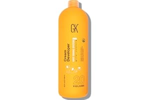 GK HAIR Vegan Professional Hair Creme 20 Volume Developer 33.8 Fl Oz for Hair Coloring Bleach - High-Performance Long Lasting Semi-Permanent Hair Color Toner Dye