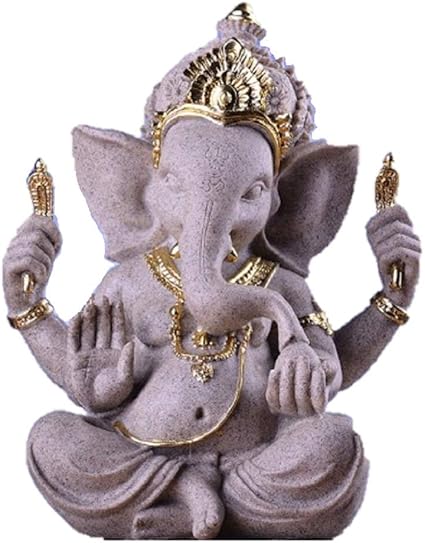 Amazon ガネーシャ 石膏 置物 象 お守り 厄除け 魔除け スタイル お洒落アイテム 開運厄除 祈願成就 風水 パワースポット 金運 財産運 出世運 恋愛運 インテリア レトロ 石膏 グレー 開店 お店 ショップ 会社 経営者 ノーブランド品 置物 オブジェ