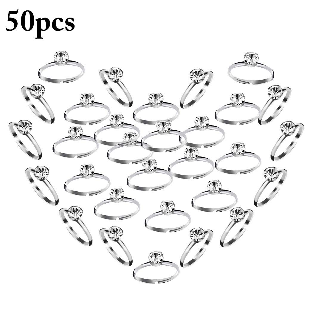 Coxeer 50pcs Bridal Shower Rings Elegant Table Decorations Party