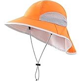 Connectyle Kids Sun Hat Adjustable Fishing Hat for Boys Grils Breathable UPF 50+ Protection Outdoor Beach Hat with Neck Flap