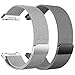 For Fitbit Ionic Bands Small and Large for Women Men 2 Pack, hooroor Fully Magnetic Closure Clasp Mesh Loop Milanese Stainless Steel Metal Ionic Sport WristBand Accessories for Fitbit Ionic Smartwatch