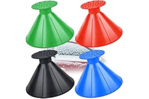 Vegepeel Car Ice Scraper,Snow Scrapers,4 Pcs Portable Cone-Shaped Multifunctional Snow Remover Wiper,Magic Snow Scraper Funnel Scrape Snow Removal