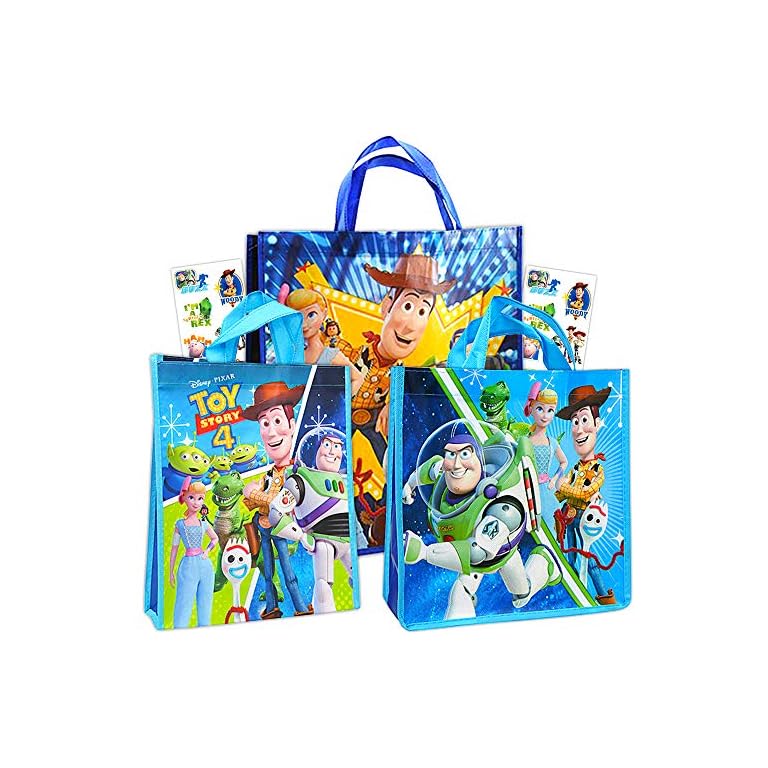 Toy Story Party Bags Value Pack with Stickers 3 Reusable Toy Story