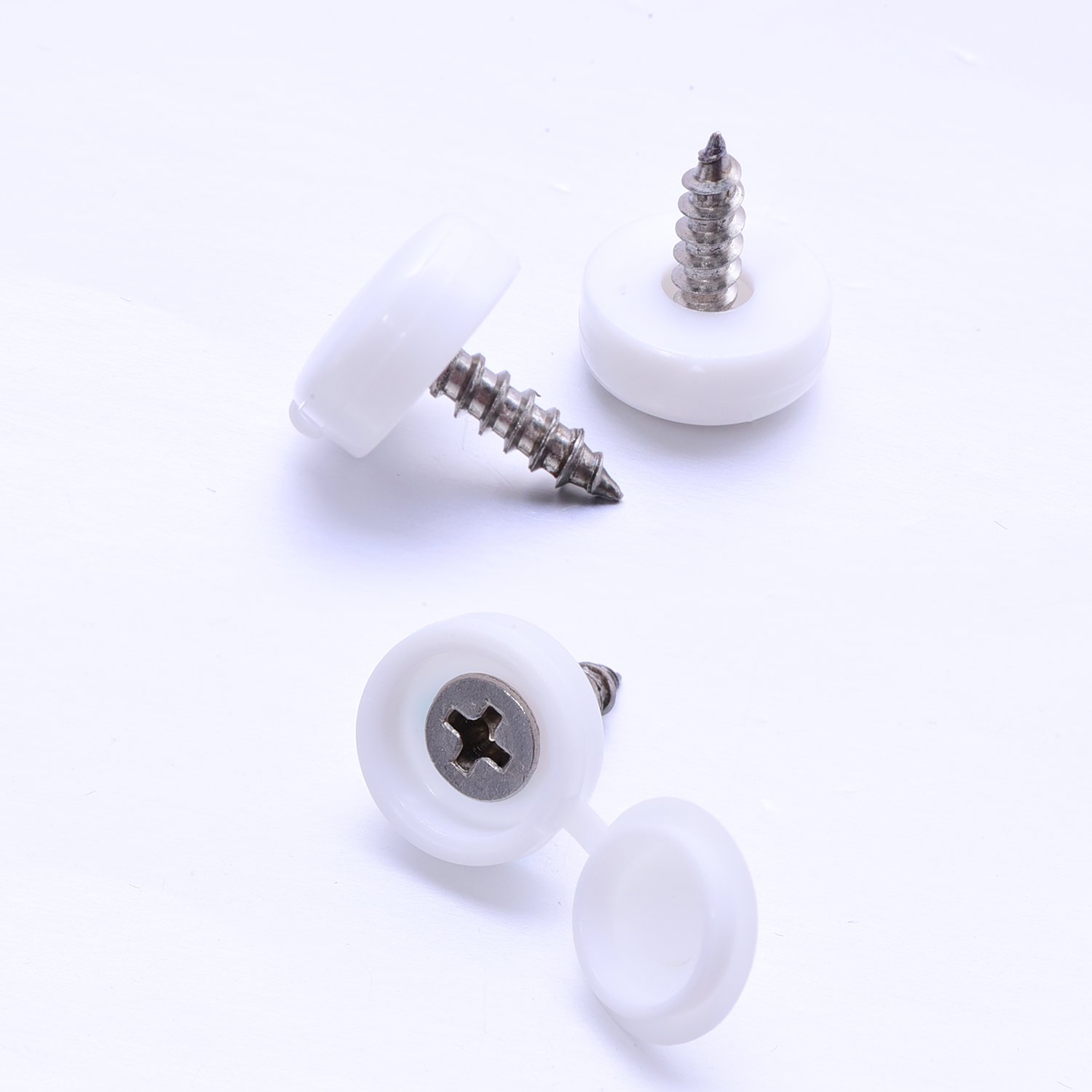 60 Pieces Screw Cap Plastic Screw Covers for Number 6 and 8 Screws with