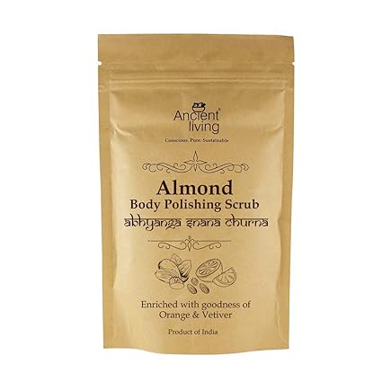 Ancient Living Organic Almond Body Polishing Scrub - 100 gm Pouch