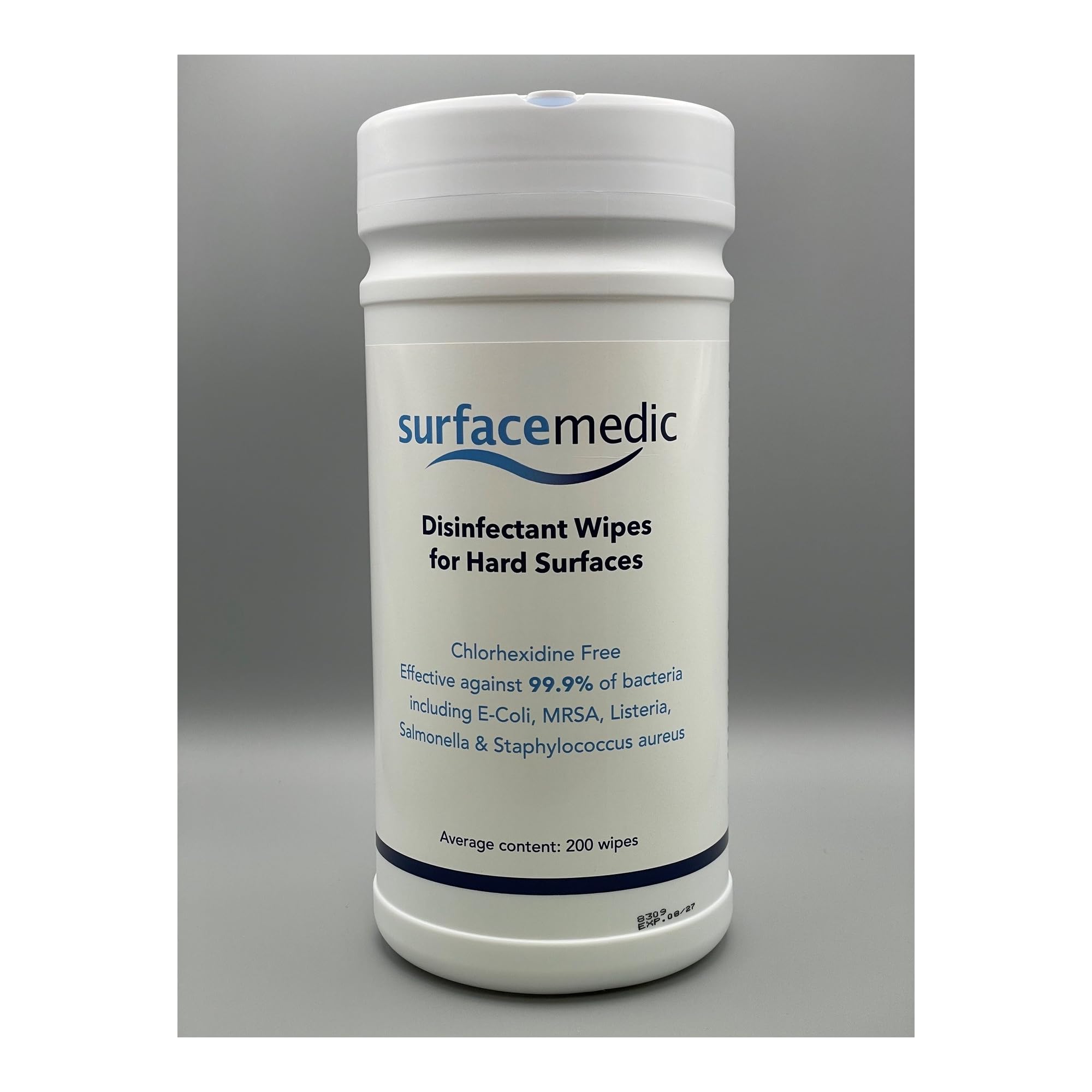 SurfaceMedic Antibacterial Disinfectant Wipes, 200 Count – 70% Alcohol Pre-Moistened 200x200mm – Kills 99.99% Bacteria on Hard Non-Porous Surfaces – Door Handles, Keyboards, Gym Equipment