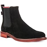 JUSTINREESS ENGLAND Luiz Suede Men's All Over Suede Pull Chelsea Bt Ankle Boots