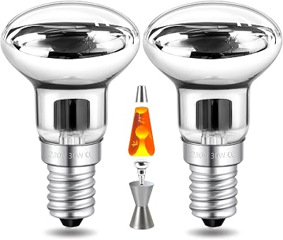 SCNNC R39 E14 Lava Lamp Bulb 230V 3.0W Dimmable Reflector 2700K Pack of 2