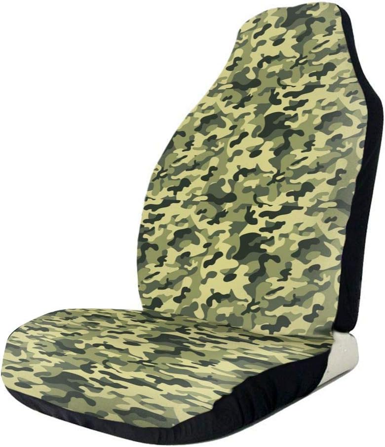 Camouflage Camo Greeb Dark Themed Car Vehicle Front Chair