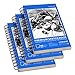 Sketch Books, Magicfly 3 Pack (5.5X8.5 inches, 105 Sheets Each) Spiral Bound Sketch Pads, Acid Free Drawing Pads for Kids, Adults, Artists Sketching Drawing, Notebooks