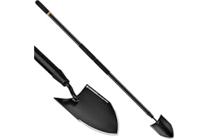 Kemaier 47.6-Inch Long Handle Garden Trowel - Heavy Duty Stainless Steel Garden Spade and Shovel, Durable Gardening Hand Tools for Digging, Planting, and Weeding