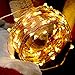 RaThun 33ft 100 LEDs String Lights Flexible Copper Wire Lights Waterproof Design Decor Rope Lights for Festival, Christmas, Wedding, Holiday and Party with Wireless Remote Control, Warm White